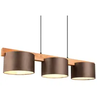meineWunschleuchte Lanat 3-flg. 100 cm braun
