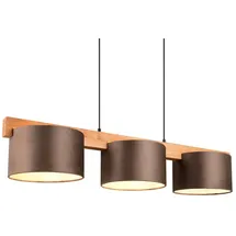 meineWunschleuchte Lanat 3-flg. 100 cm braun
