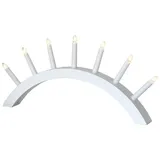 Best Season - Fensterleuchter Aura, 7-flammig Holz, Weiß, 29x62 cm