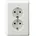 REV REV 0510066992 2fach Unterputz-Steckdose IP20 Weiß
