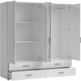 SchlafKONTOR Pol Power Kleiderschrank Ivar 180 x 190 cm Dekor Weiß