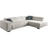 die planbar Ecksofa DIE PLANBAR "MP-IN15053 L-Form breiter Schenkel", beige (ecru), B:323cm H:73cm T:222cm, 100% Polyester, Sofas, Ecksofa, wahlweise mit Kopfteilverstellung und manueller Vorziehbank