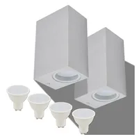 VidaXL LED-Außenwandleuchten 2 Stk. Quadratisch Auf-/Abwärts