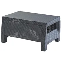 KETER Allibert by Keter Lounge Tisch Corfu Table, Graphit, ca. 77x57x42 cm, Kunststoff, Rattanoptik
