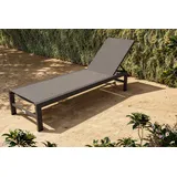 OUTFLEXX Boston Liege, anthrazit matt/schwarz, Alu/Textilene, 190 x 62 cm, Rückenlehne verstellbar