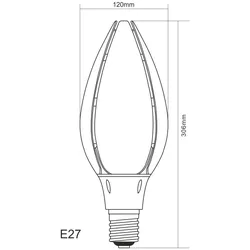 Beneito Faure 80W E27-E40 2200K LED-Glühbirne für Straßenlaternen