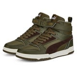 Puma Winterized Mid-Top Sneaker gefüttert deep olive/dark chocolate/team gold 48