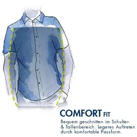 CasaModa Kurzarmhemd weiß Comfort Fit, weiß, NOS