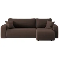 Kaiser möbel Ecksofa Braun, Textil, 4-Sitzer, L-Form,L-Form, 244x142 cm,