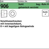 Hörger & Geßler Verschlußschraube DIN 906 R 1 Stahl galvanisch verzinkt 25 Stück