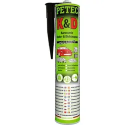 K+D Karosserie Kleb- Dichtmasse, schwarz,310ml - schwarz