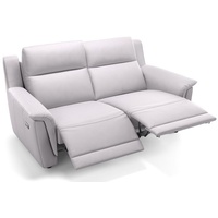 Sofanella 2-Sitzer Leder Malito, Relaxsofa, Designsofa, Designer Couch, Italienisches Sofa, 2er Sofa weiß