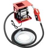 Dieselpumpe 220V - Elektrische selbstansaugende Kraftstoffpumpe - 550W - 60 l/min - Mit Schlauch und Zapfpistole - Kolbenpumpe - Rot