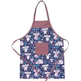 HOUSE ART LIFE Kinderschürze mit Tasche für Junge Mädche 5-10 Jahre zum Malen Kochen Backen Schürze für Kinder Baumwolle Bunt | Viele Farben