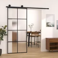 SECOLI Schiebetür Glas Schiebetür Komplettset Glas Glasschiebetür Komplettset Schiebetür Komplettset mit tür glastür Sliding Door Schwebetür-4x2 Scheiben-90 x 205 cm