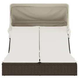 vidaXL Doppel-Sonnenliege 53 x 24 x 110 cm Braun