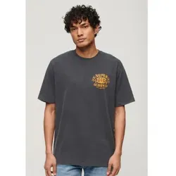 Superdry für Herren. M1012047A Biker Rock T-shirt schwarz (M), Lässig, Baumwolle, Kurzarm
