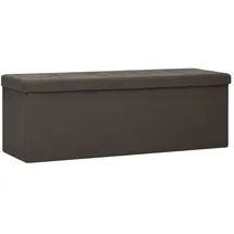 vidaXL Sitzbank Faltbar Dunkelbraun 110 x 40 x 48 cm