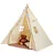 Vevor Spielzelt Kinder, Tipi-Zelt für Kinder 1–5 Jahre, Kleinkinderzelt mit Matte und dekorativen Plüschbällen, Zelt für Kinder mit Fenstern für