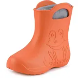 Ladeheid Eva Kinder Jungen Mädchen Gummistiefel Regenschuhe gefüttert LA-CA-03 (Orange/Grau, 34/35 EU)