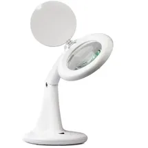 Prym 610384 Leuchtlupe mit Standfuß Lupe mit LED-Lampe, Glas, weiß, Einheitsgröße