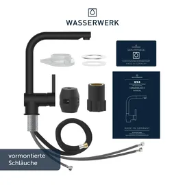 wasserwerk »WK 4, Wasserhahn, Küche, Einhebelmischer«, schwarz