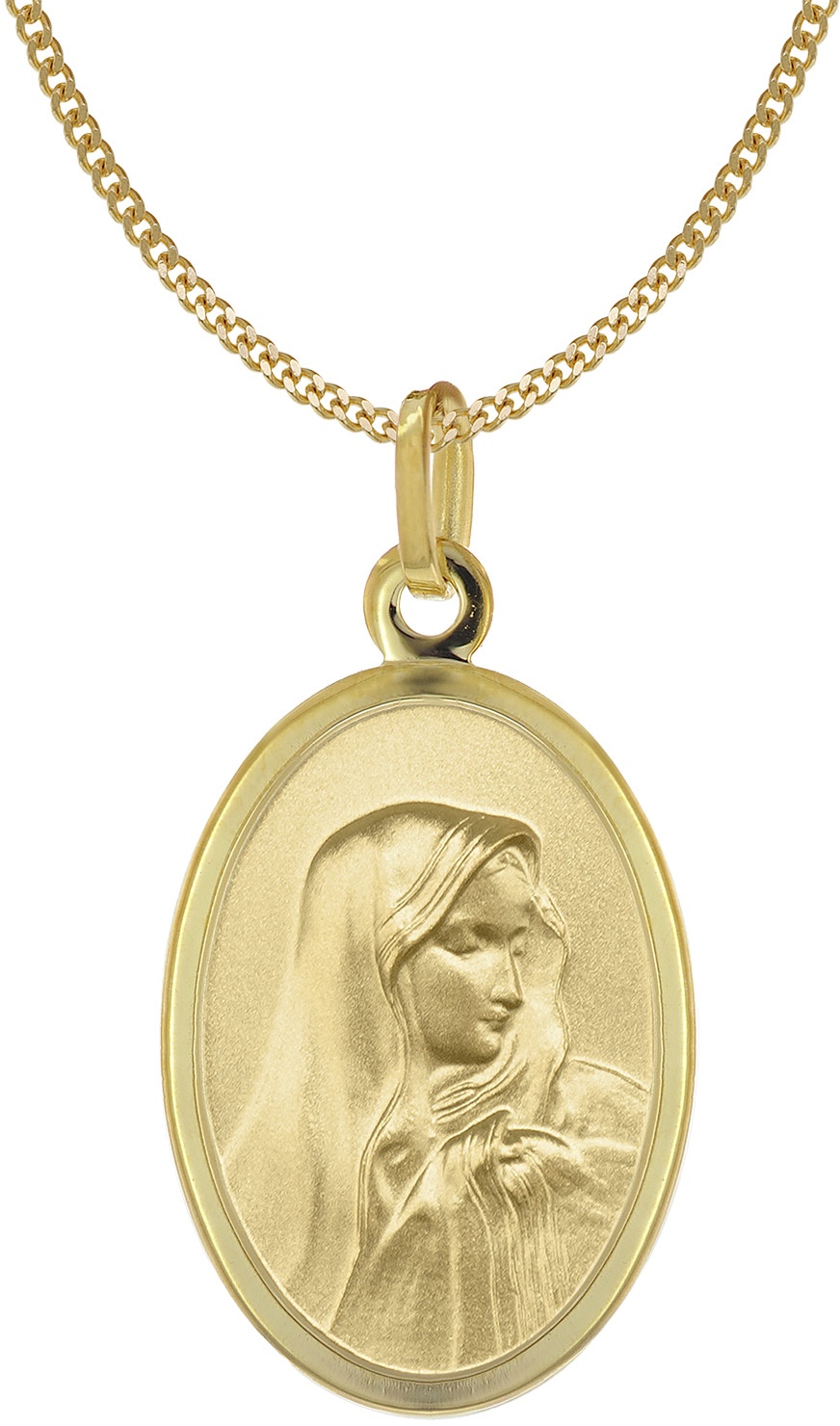 Acalee 50-1026 Halskette mit Madonna-Anhänger Gold 333/8K Maria Dolorosa, 45 cm
