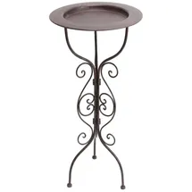 Dekoleidenschaft Metall, Ständer "Country-Style" schwarz, mit Tablett, Deko Pflanz Schale Tisch