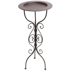 Dekoleidenschaft Metall, Ständer "Country-Style" schwarz, mit Tablett, Deko Pflanz Schale Tisch