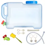 Sparkstarses Wasserbehälter mit Hahn, 18L Kunststoff Wasserkanister, Camping Wasserkanister, Wasserbehälter für Küche, RV, Van, Camping, Schule, Krankenhaus, Outdoor, Garten