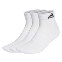 adidas Unisex Cushioned Sportswear 3 Pairs Knöchelsocken, White/Black