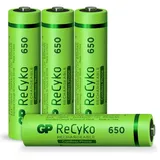 GP NiMH 650 mAh ReCyko DECT 1,2V 4 Stück