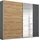Rauch Schwebetürenschrank RAUCH "Kleiderschrank Garderobe TOPSELLER AURELIO mit 3 Ausstattungsvarianten", grau (graumetallic, eiche artisan), B:218cm H:210cm T:59cm, Holzwerkstoff, Schränke, Schwebetürenschrank, 3 verschiedene Ausstattungsvarianten Griffe aus