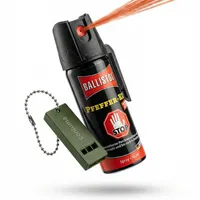 Pfefferspray mit Panikverschluss 50ml – KO-Spray & Tierabwehrspray zur Selbstverteidigung mit 4m Reichweite – Sicherheits-Set inklusive lauter Signalpfeife (1)