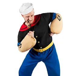 Popeye Muskelprotz Herrenkostüm - S