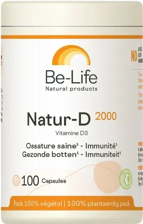 Be-Life Natur-D 2000 Gesunde Knochen-Immunität 100 Kapseln