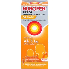 RECKITT NUROFEN Junior Fieber- und Schmerzsaft Orange 40 mg/ml