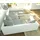 DeLife Wohnlandschaft Clovis Weiss Hellgrau modular Hocker Armlehne - Grau/Hellgrau
