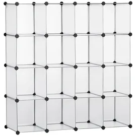 Homcom DIY Regalsystem 16 Würfeln Standregal 125 x 32 x 125 cm