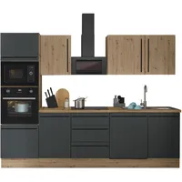 kochstation Küchenzeile Florida 280 cm schwarz