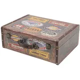 HMF VKO107 Vintage Koffer aus Holz, 2er Set, Versch. Größen, Deko Garage