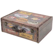 HMF VKO107 Vintage Koffer aus Holz, 2er Set, Versch. Größen, Deko Garage