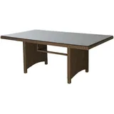 GRASEKAMP Gartentisch Ibiza braun Polyrattan B/H/L: ca. 90x73x150 cm - braun