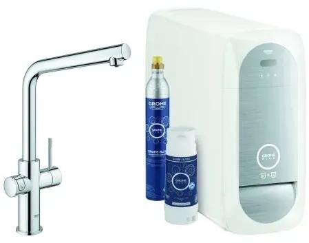 Einh.Spültischbatt.Blue Home L-Ausl. Starterk.m.Kü./Wasserfil.neu Grohe — HARD GRAPHITE