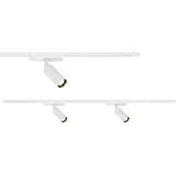 Briloner Luxtrail Schienensystem, Erweiterungsset, 2x LED Spots, Schwenkbar, Erweiterbar, Weiß, 1 m -