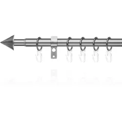 LICHTBLICK ORIGINAL Gardinenstange »Gardinenstange Kegel, 20 mm, ausziehbar, 1 läufig 130 - 240 cm«, 1 läufig-läufig, ausziehbar, Einläufige Vorhangstange mit Ringen für Gardinen und Stores. LICHTBLICK ORIGINAL matt L: 130 cm - 240 cm   Ø 20 mm