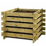 TikTakToo Steckkomposter Holz Kompostsilo Bausatz 100x100x70cm Komposter