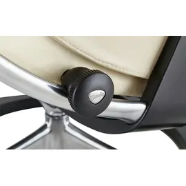 Stressless Relaxsessel Leder 91 x 112 x 84 cm creme mit Hocker