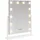vidaXL Kosmetikspiegel, LED Schminkspiegel Weiß 44 x 10 x 53 cm Glas und Stahl