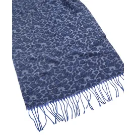 LASCANA Schal LASCANA, Damen, blau (blau, grau), Strick, Kunstfaser, gemustert, Modetücher Schal, Winterschal, Damenschal, Modeschal, Fransenschal VEGAN